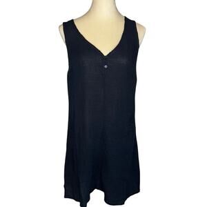 Andie The Frades Mini Dress Cotton Resort Wear Gauze Black Sz XS Sleeveless‎ NWT